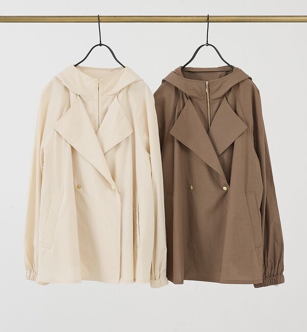 collex「レイヤード風ジップアップコート【予約】」|ブルゾン・スタジャン|