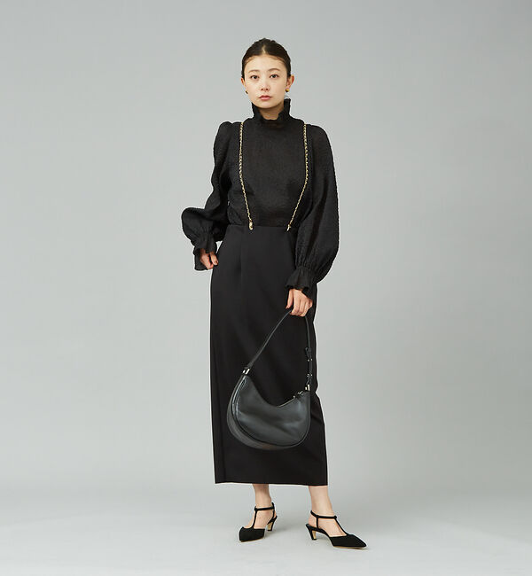 Rouge vif「ハイネックフリルシアーブラウス」|シャツ・ブラウス|