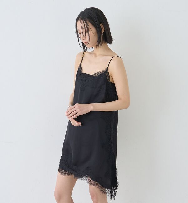 Rouge vif「【セットアップ対応】レースサテンアシンメトリーキャミソール【予約】」|キャミソール|