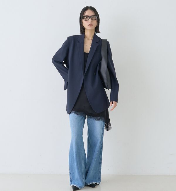 Rouge vif「【セットアップ対応】レースサテンアシンメトリーキャミソール【予約】」|キャミソール|