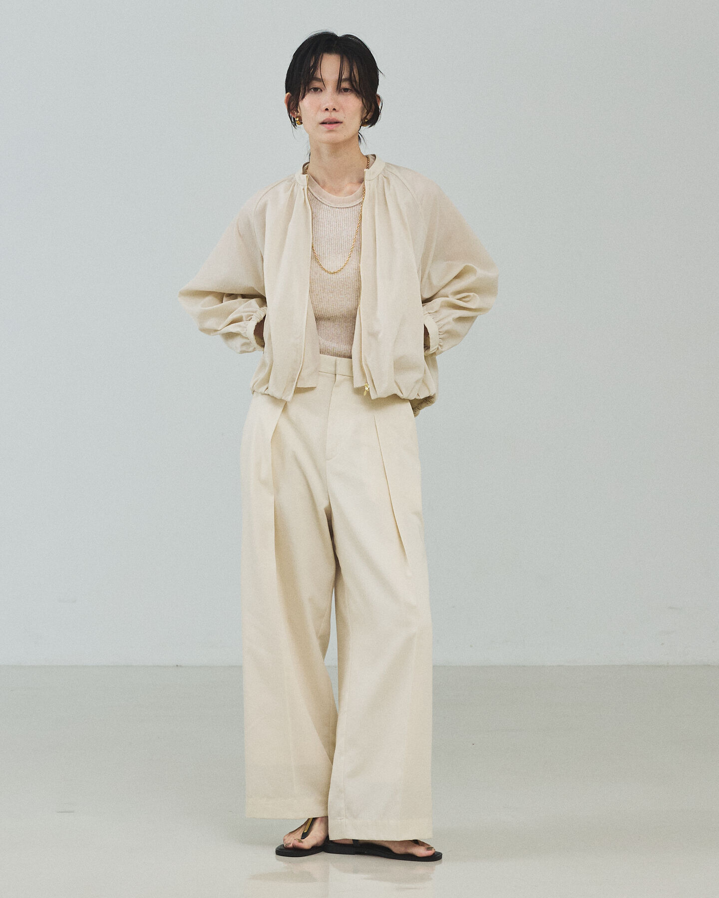 qualite「ブルー入荷！【セットアップ対応】テンセルハイツイストワイドパンツ【予約】」|その他|