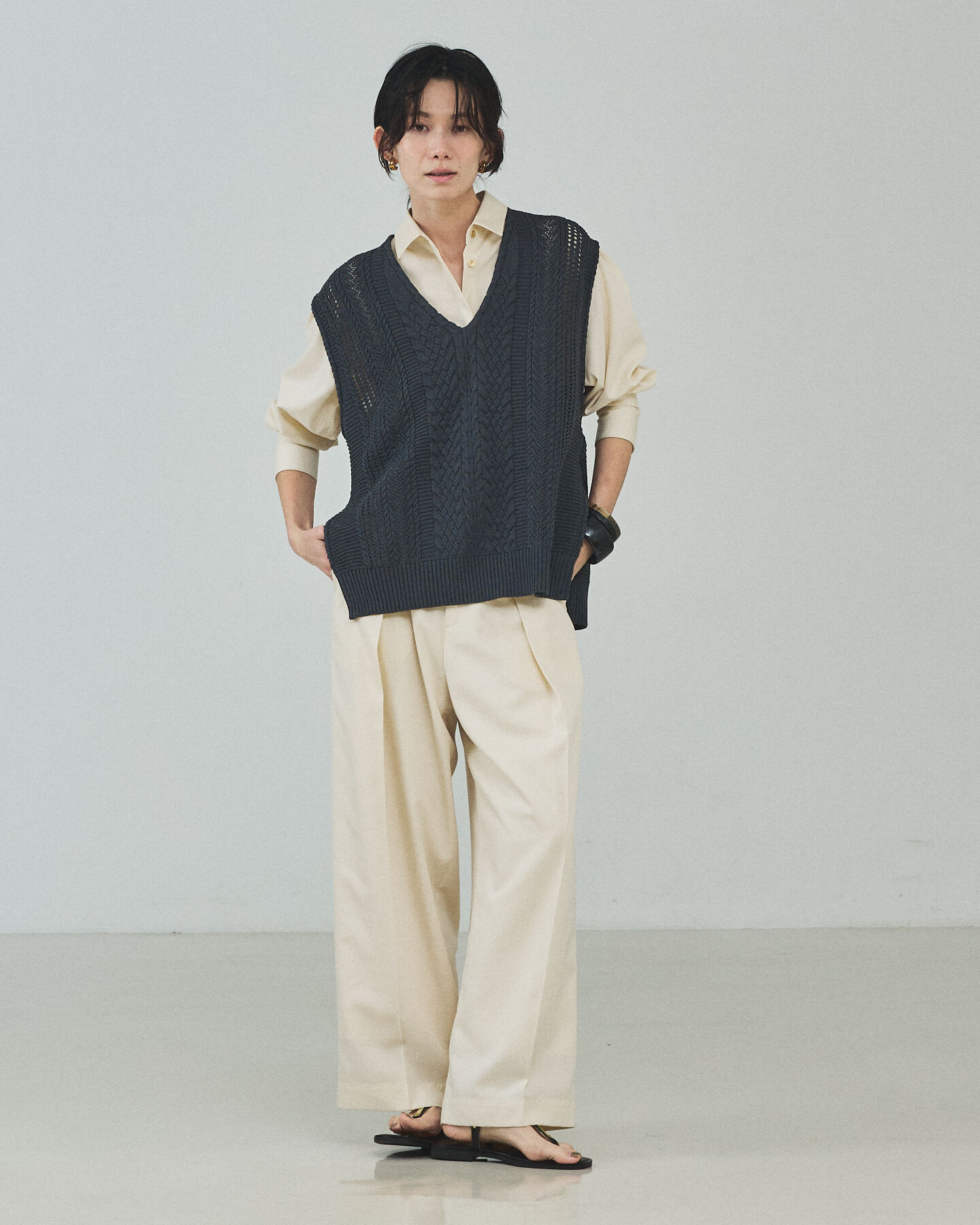 qualite「ブルー入荷！【セットアップ対応】テンセルハイツイストワイドパンツ【予約】」|その他|