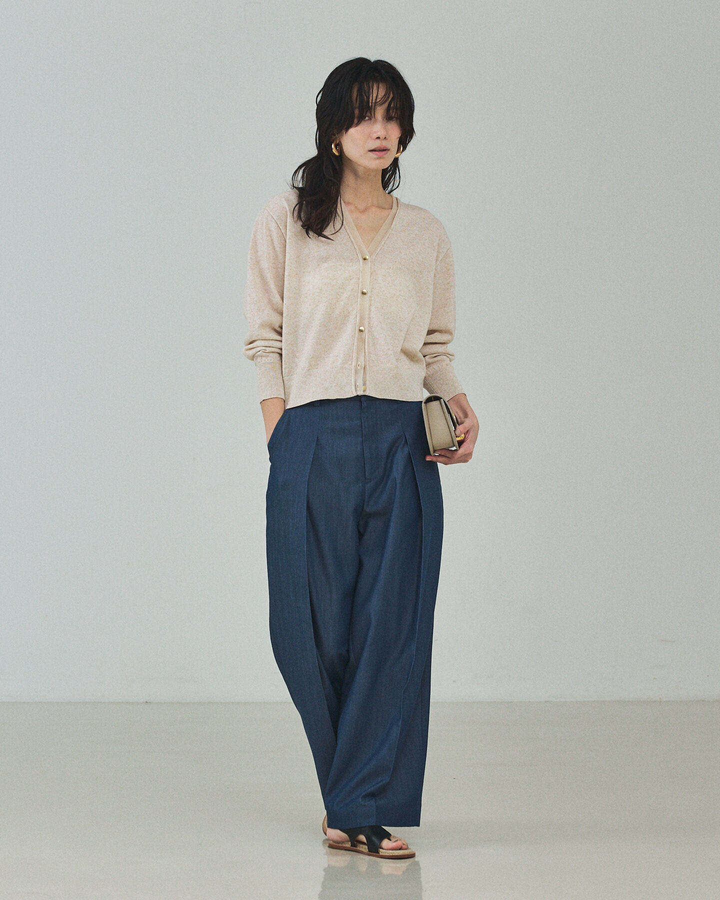 qualite「ブルー入荷！【セットアップ対応】テンセルハイツイストワイドパンツ【予約】」|その他|