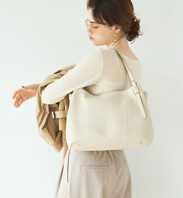 LOWELL things「Leciel/レザーA4トート【予約】」|トートバッグ|アイボリー