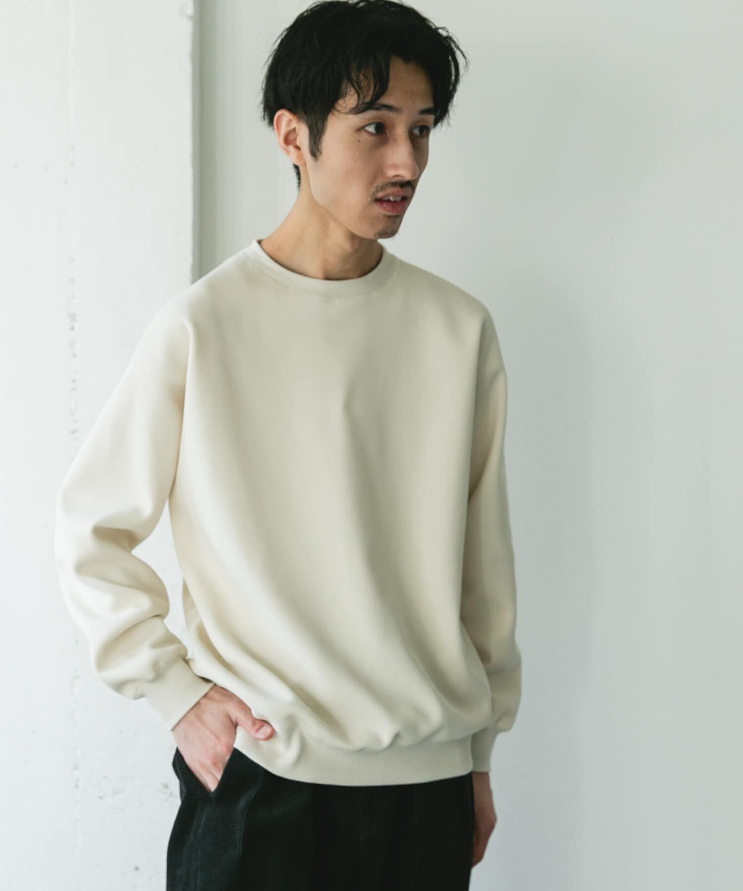 URBAN RESEARCH DOORS「ワッフルフリースクルーネックプルオーバー」|Tシャツ・カットソー|