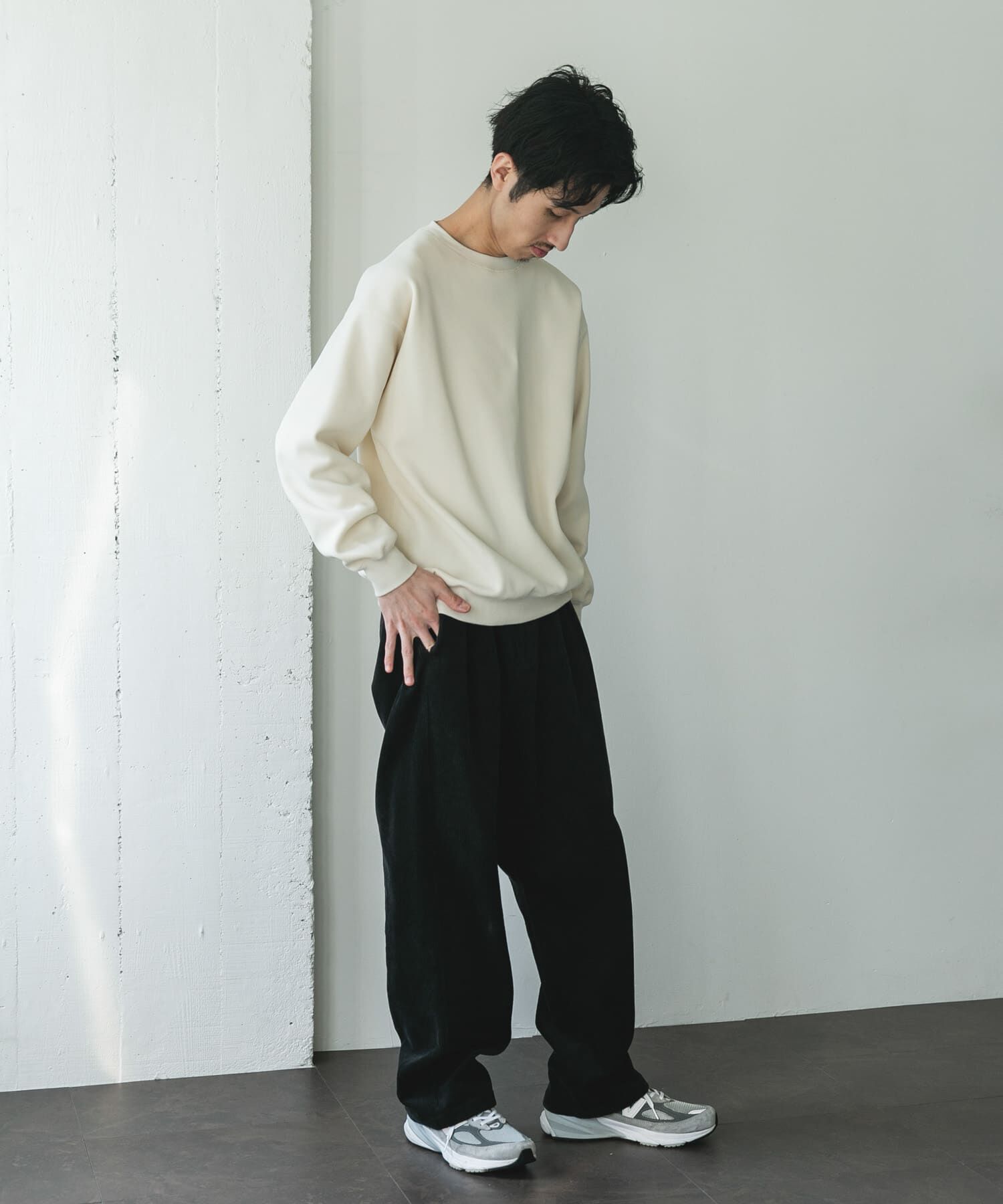 URBAN RESEARCH DOORS「ワッフルフリースクルーネックプルオーバー」|Tシャツ・カットソー|