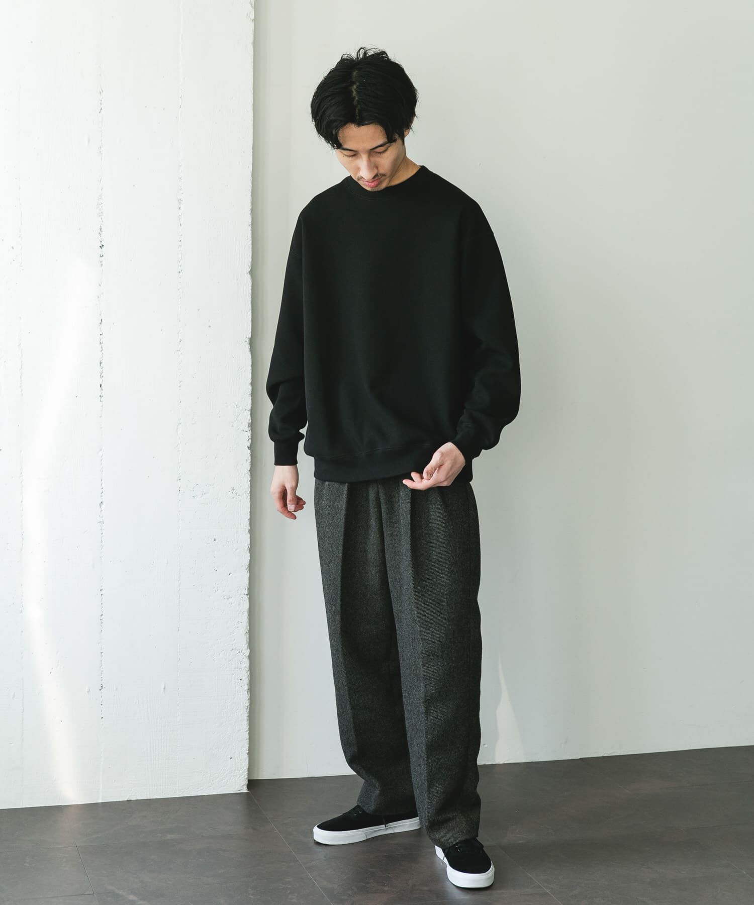 URBAN RESEARCH DOORS「ワッフルフリースクルーネックプルオーバー」|Tシャツ・カットソー|