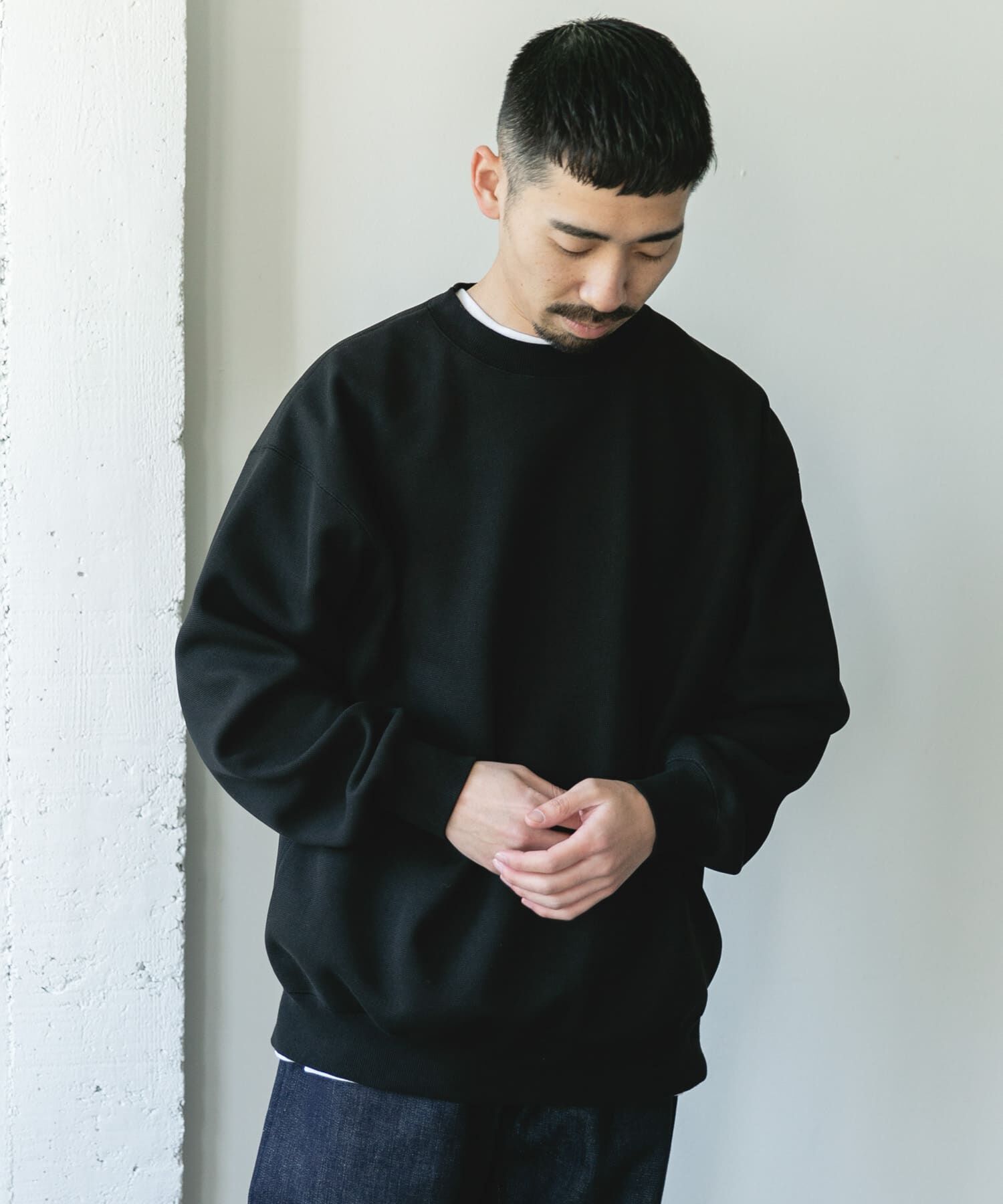 URBAN RESEARCH DOORS「ワッフルフリースクルーネックプルオーバー」|Tシャツ・カットソー|