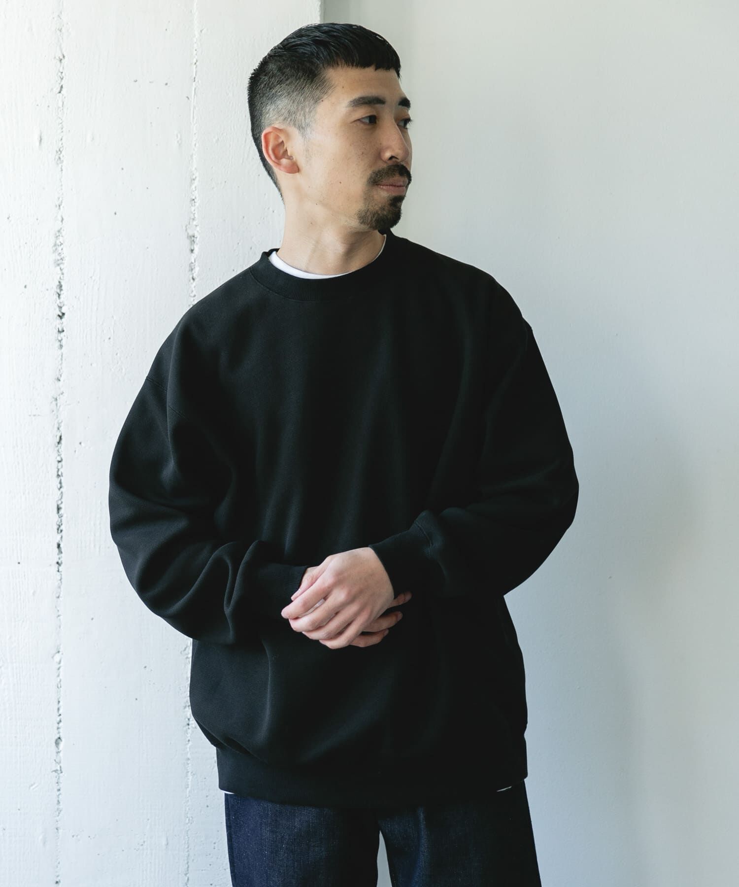 URBAN RESEARCH DOORS「ワッフルフリースクルーネックプルオーバー」|Tシャツ・カットソー|