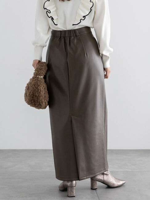 Te chichi「エコレザーロングナロースカート」|スカート|