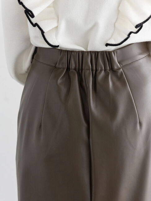 Te chichi「エコレザーロングナロースカート」|スカート|