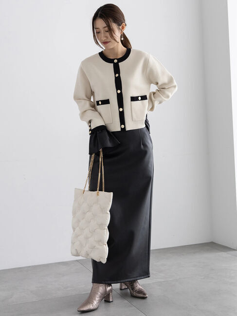 Te chichi「エコレザーロングナロースカート」|スカート|