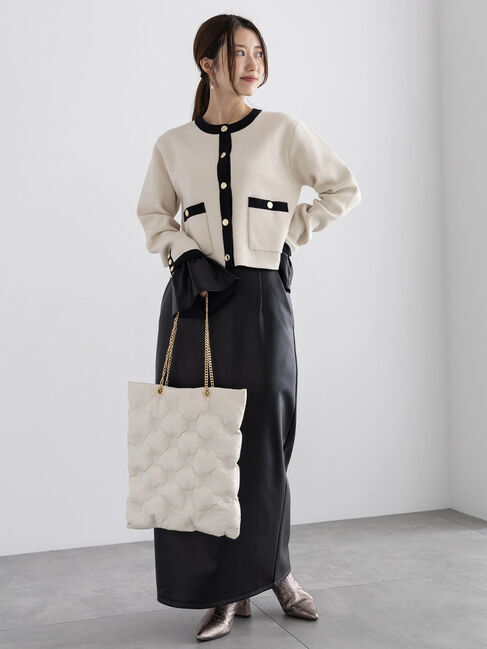 Te chichi「エコレザーロングナロースカート」|スカート|