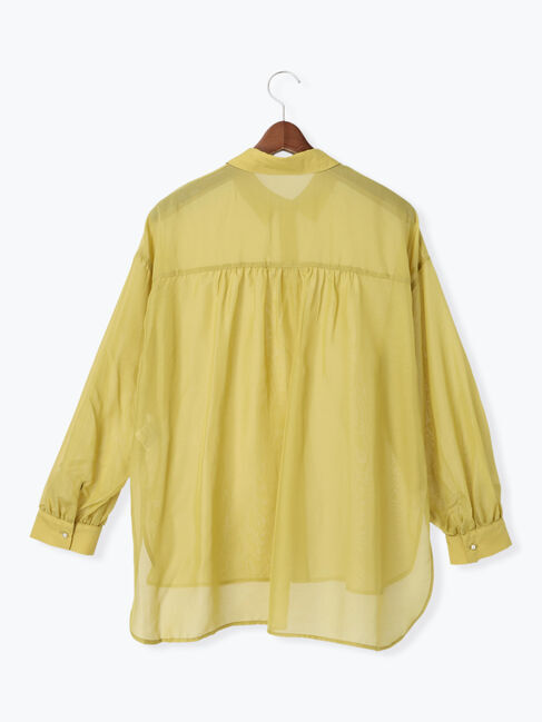 Te chichi TERRASSE「パール釦レギュラーカラーシアーシャツ」|シャツ・ブラウス|