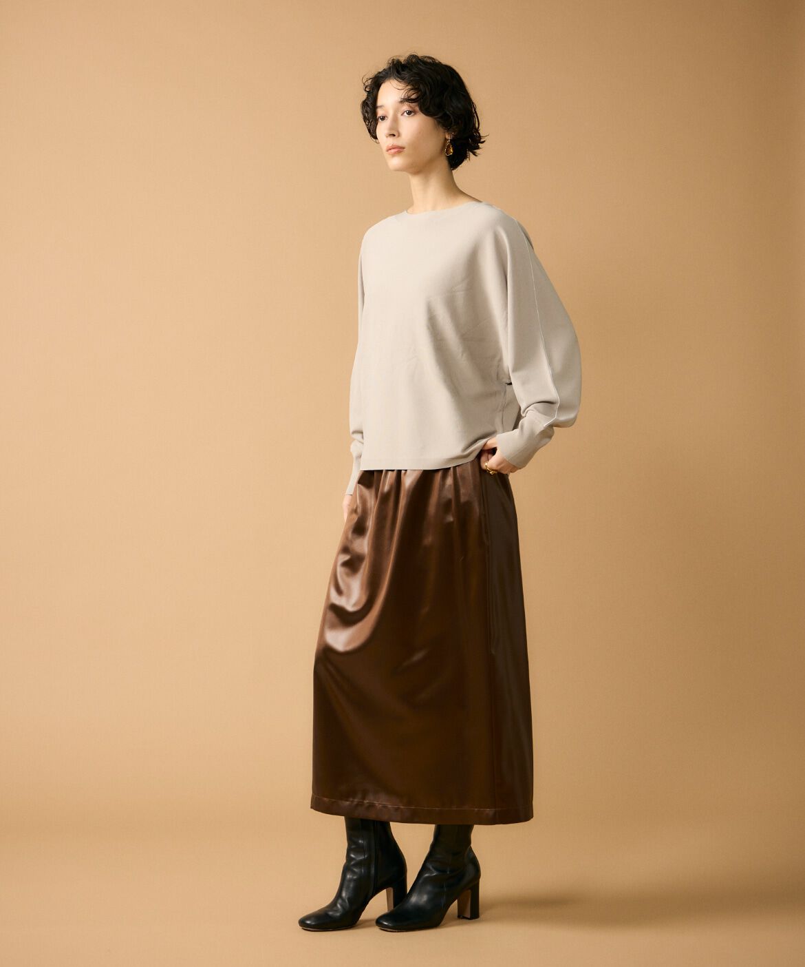 Le Souk「ドルマンスリーブニットプルオーバー」|ニット・セーター|