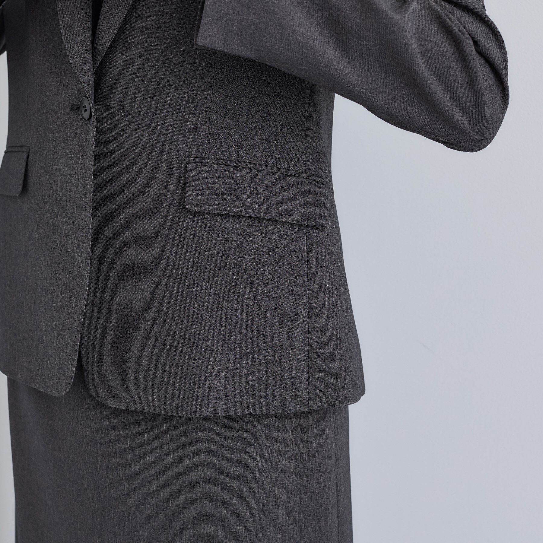 INDIVI「【洗える／通勤／スーツ】メランジストレッチ テーラージャケット」|スーツ|