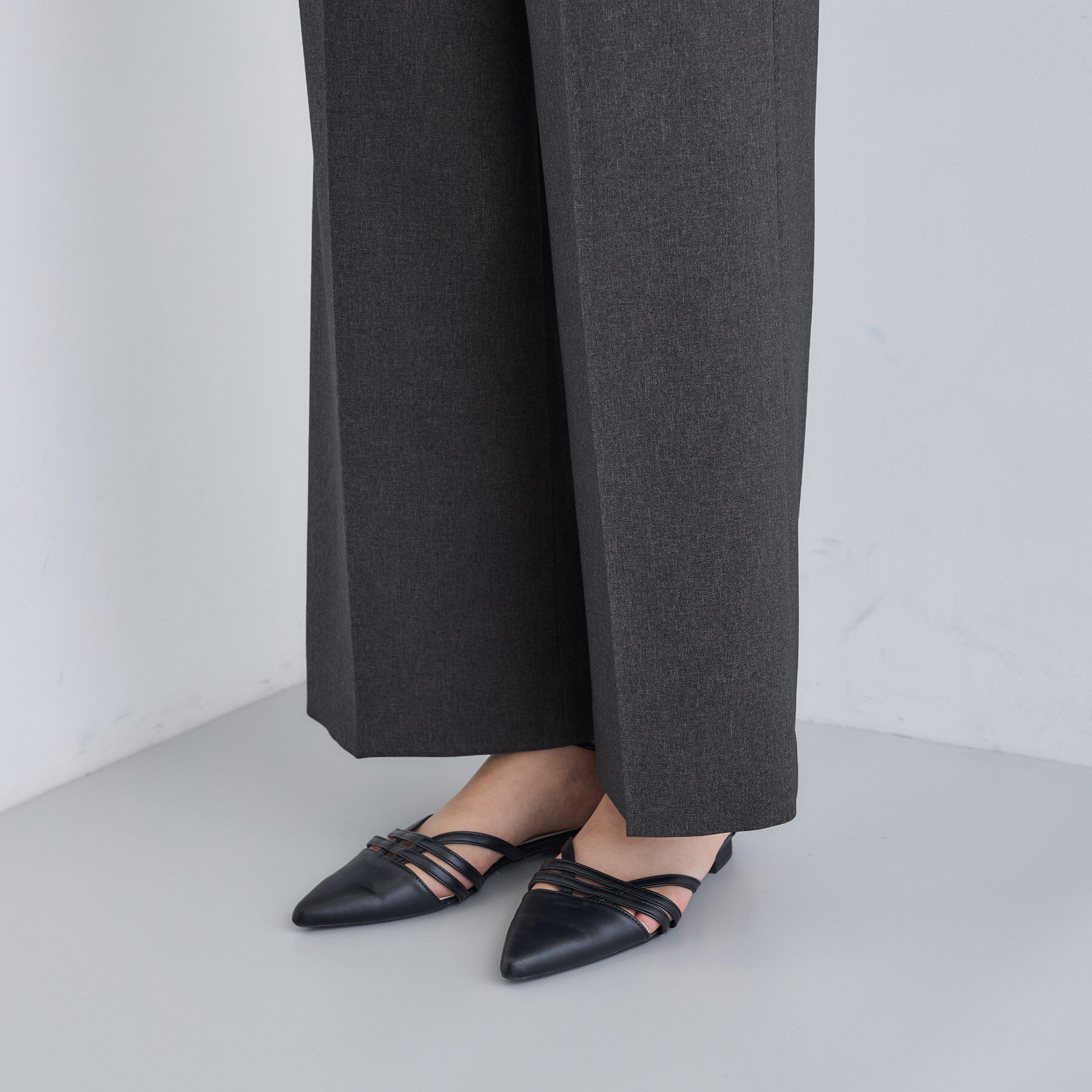 INDIVI「【洗える／通勤／スーツ】メランジストレッチ ワイドパンツ」|スーツ|