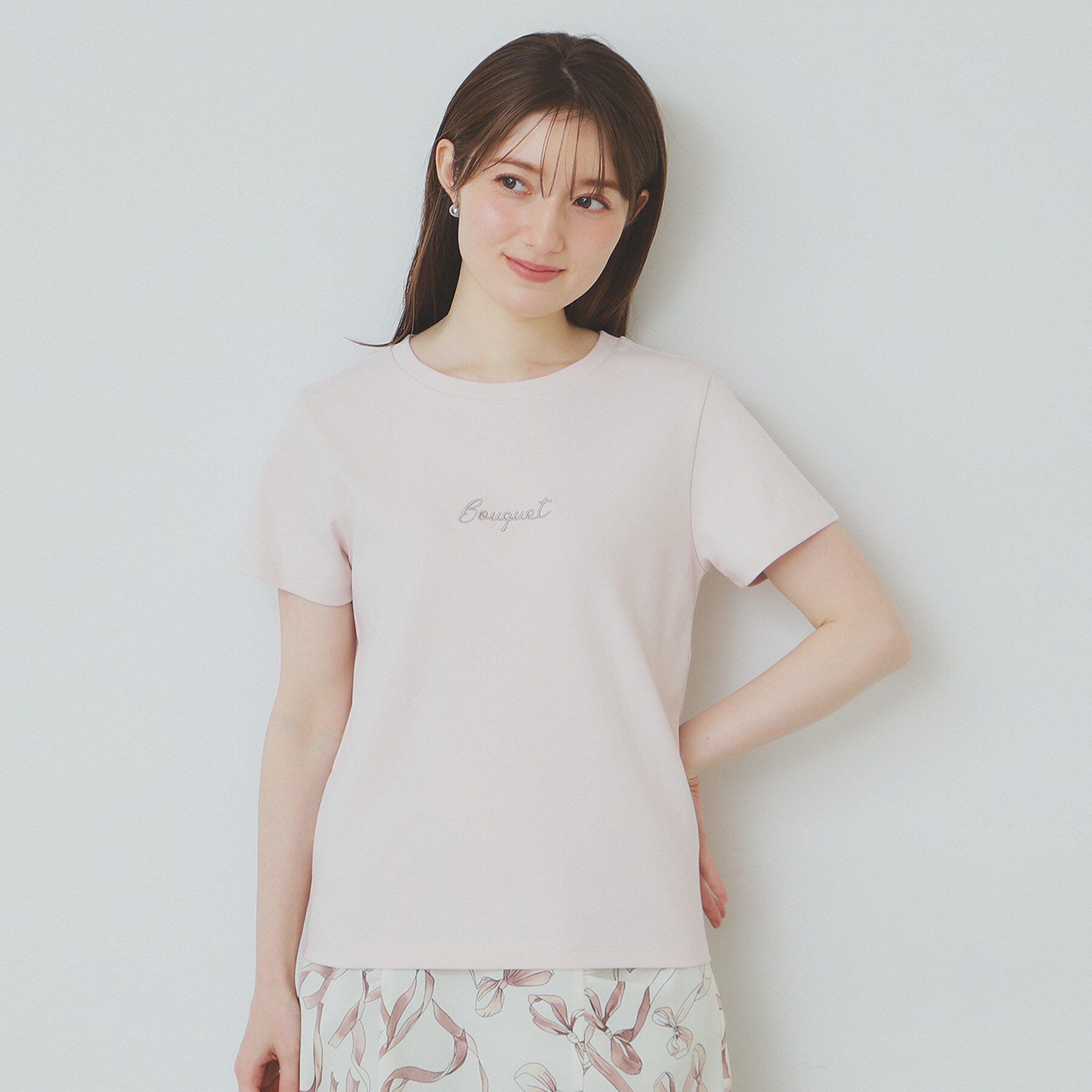 index「ワンポイントロゴ刺繍Tシャツ【UV/接触冷感/洗濯機洗い可】」|Tシャツ・カットソー|