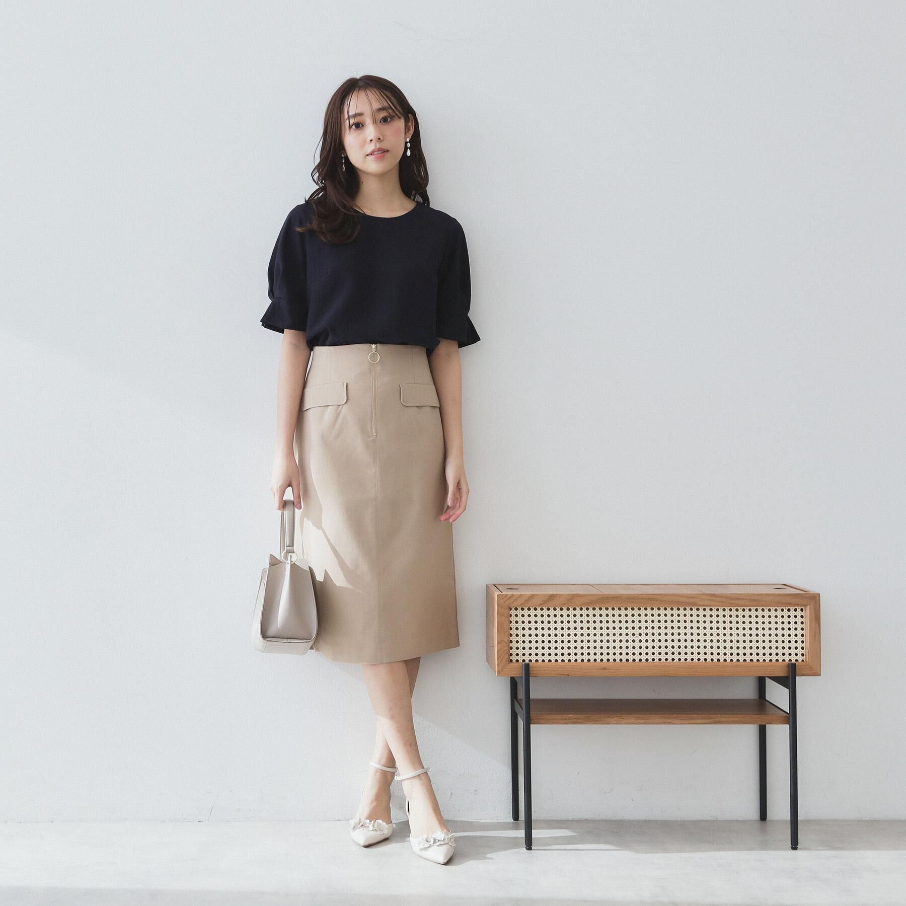 index「ジップタイトスカート【洗濯機洗い可/イージーアイロン】」|スカート|