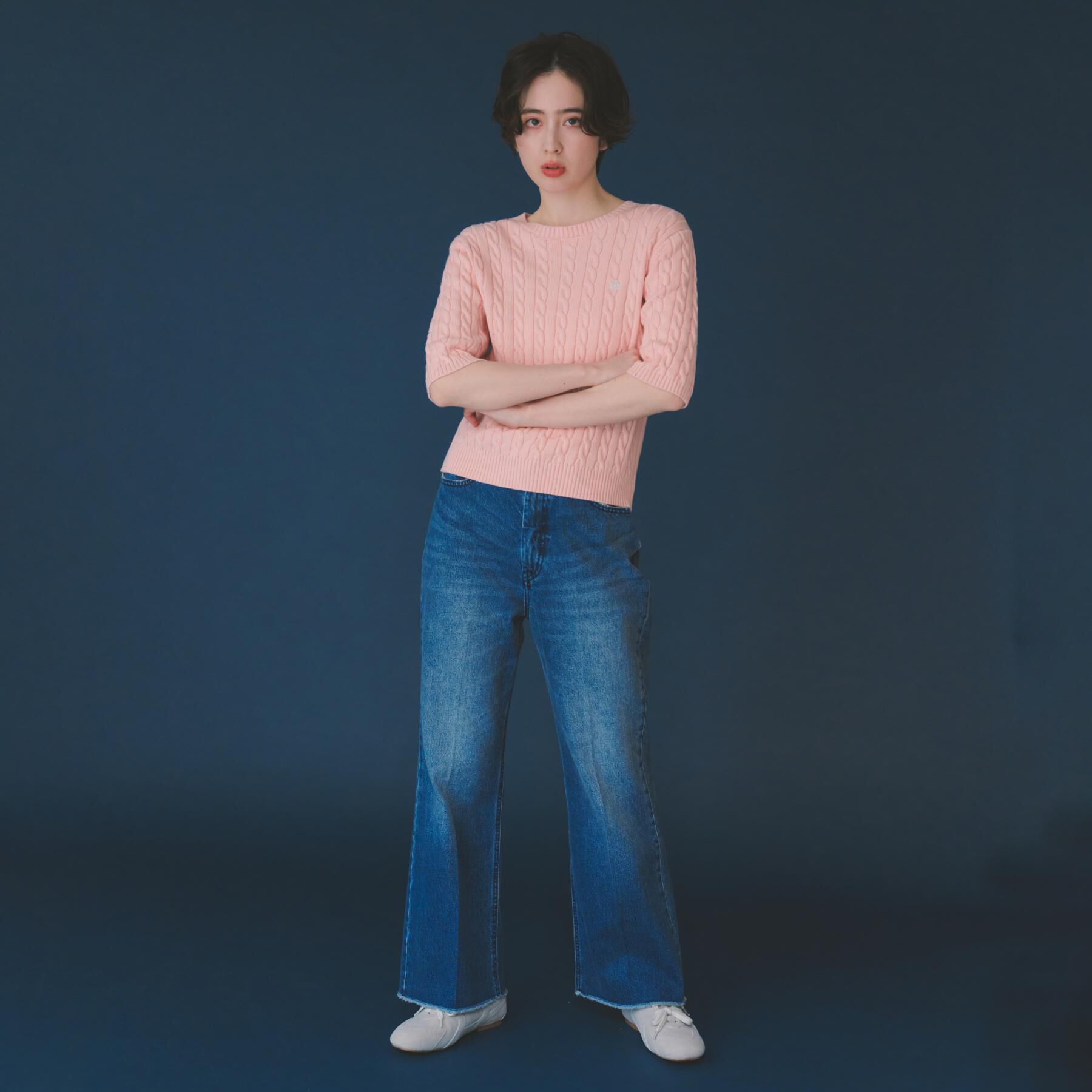 THE SHOP TK「【POLO BCS 別注】5分袖ケーブルニット」|ニット・セーター|