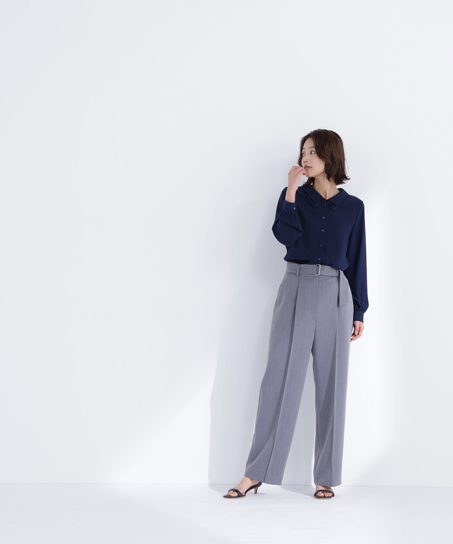  「レースダブルカラーブラウス」|シャツ・ブラウス|