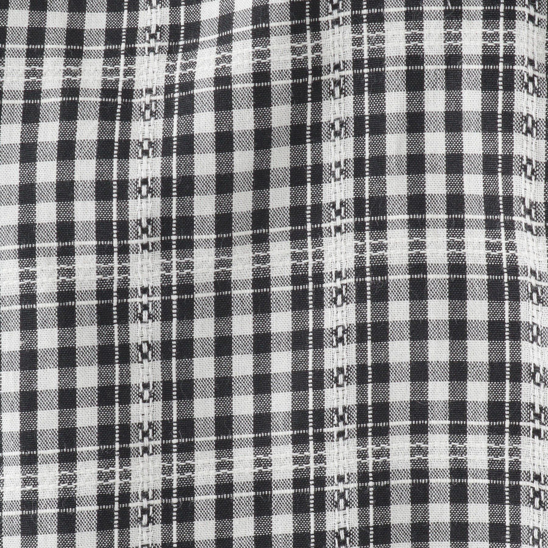 SHOO･LA･RUE「【洗える/100-150cm】お袖リボンがアクセント クロップド丈 チェックシャツ」|シャツ・ブラウス|