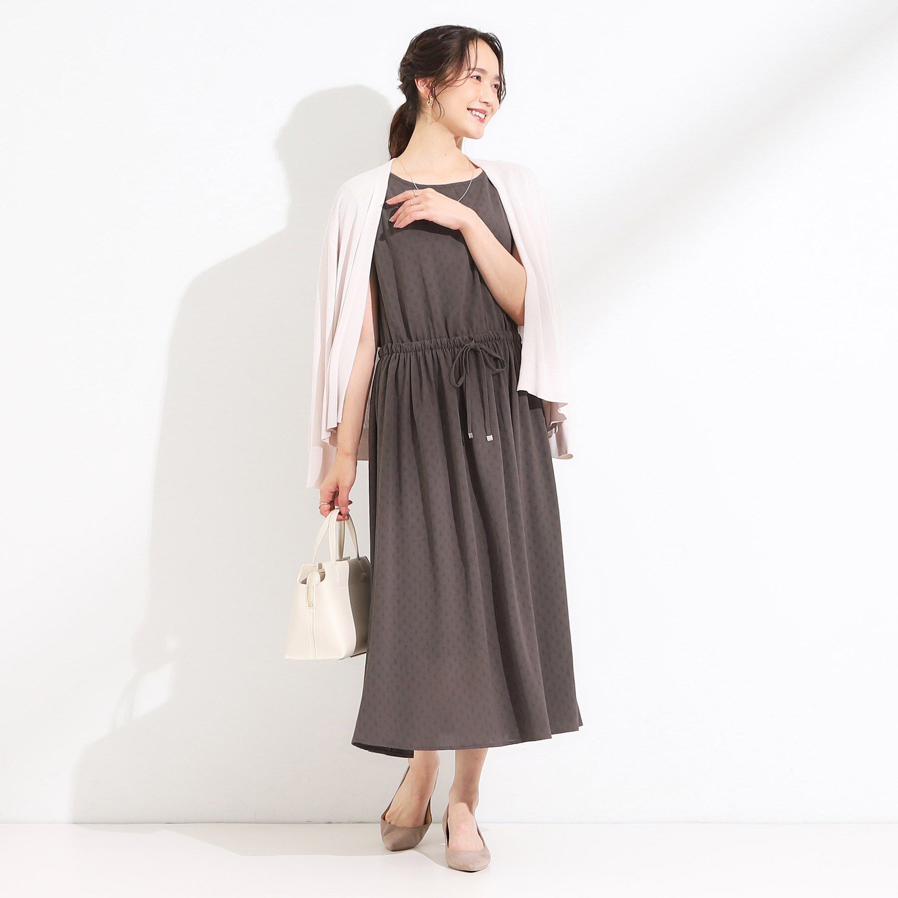 SHOO･LA･RUE「【S-LL】さらりと1枚で決まる ジャカードワンピース」|ワンピース|