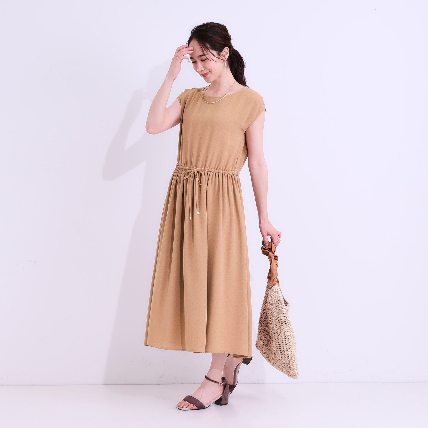 SHOO･LA･RUE「【S-LL】さらりと1枚で決まる ジャカードワンピース」|ワンピース|