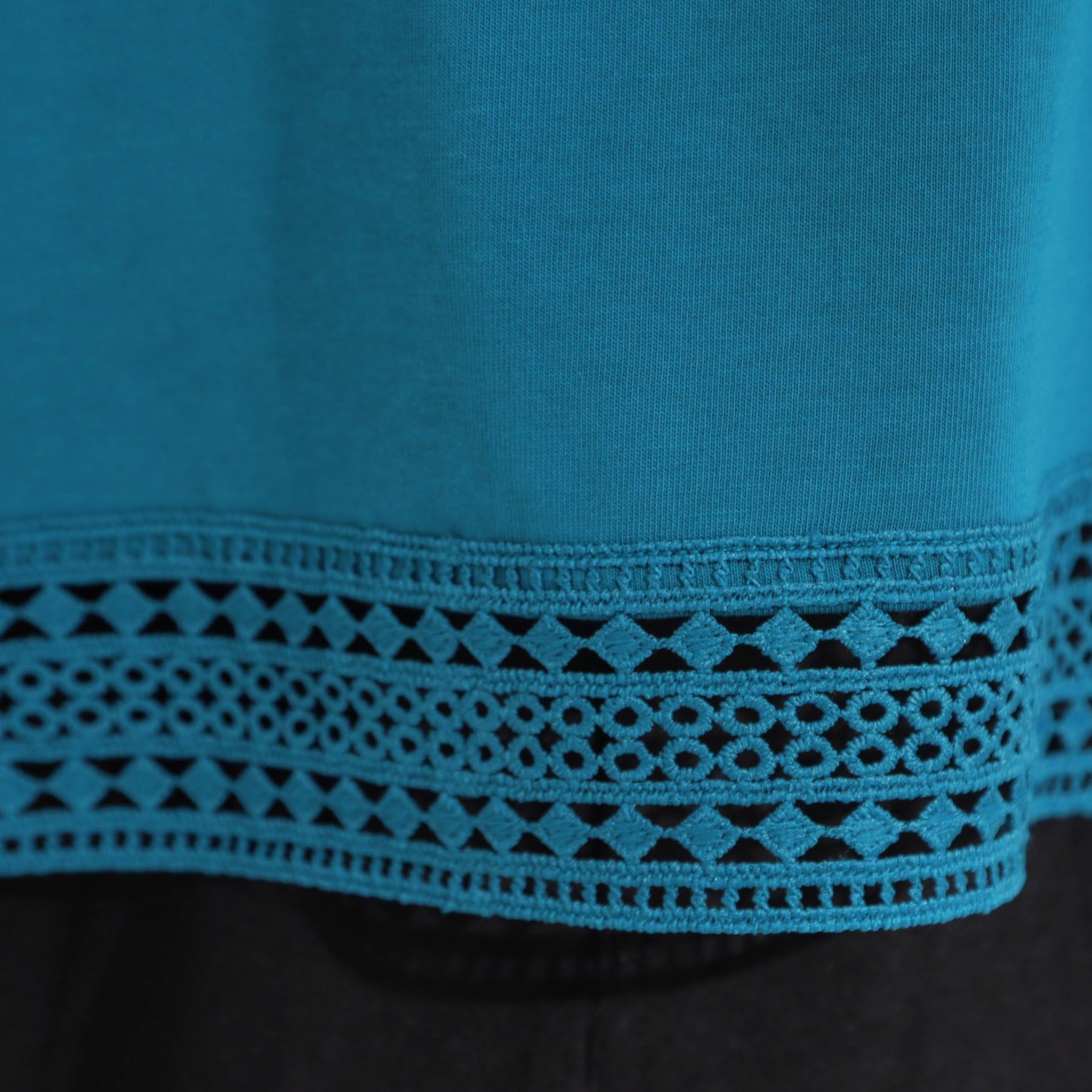 SHOO･LA･RUE「【S-LL/ひんやり】インせず決まる 楽してきれいなレース付きトップス」|Tシャツ・カットソー|