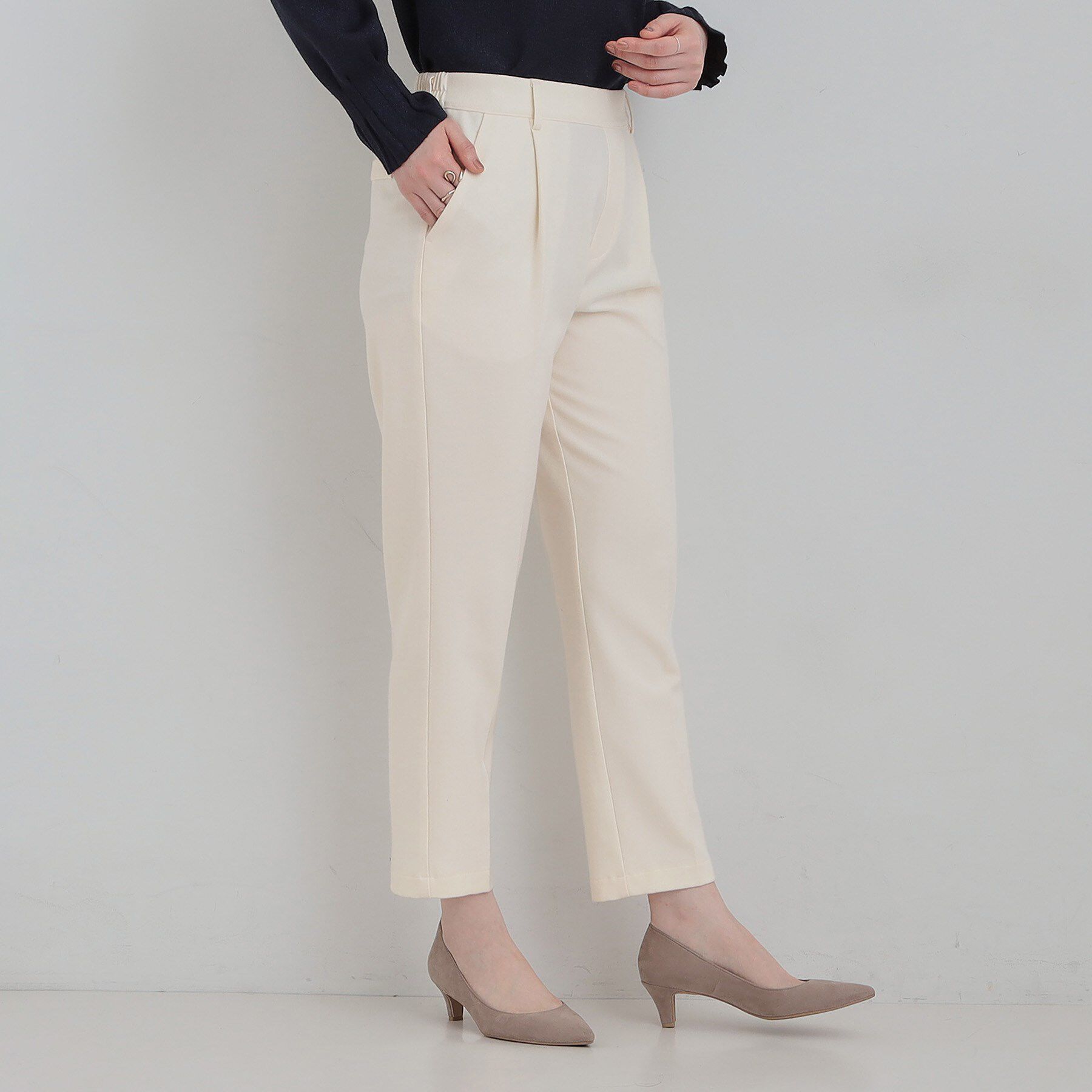 SHOO･LA･RUE「【洗濯機可/S-LL】美脚見え あったか裏起毛 テーパードパンツ」|その他|