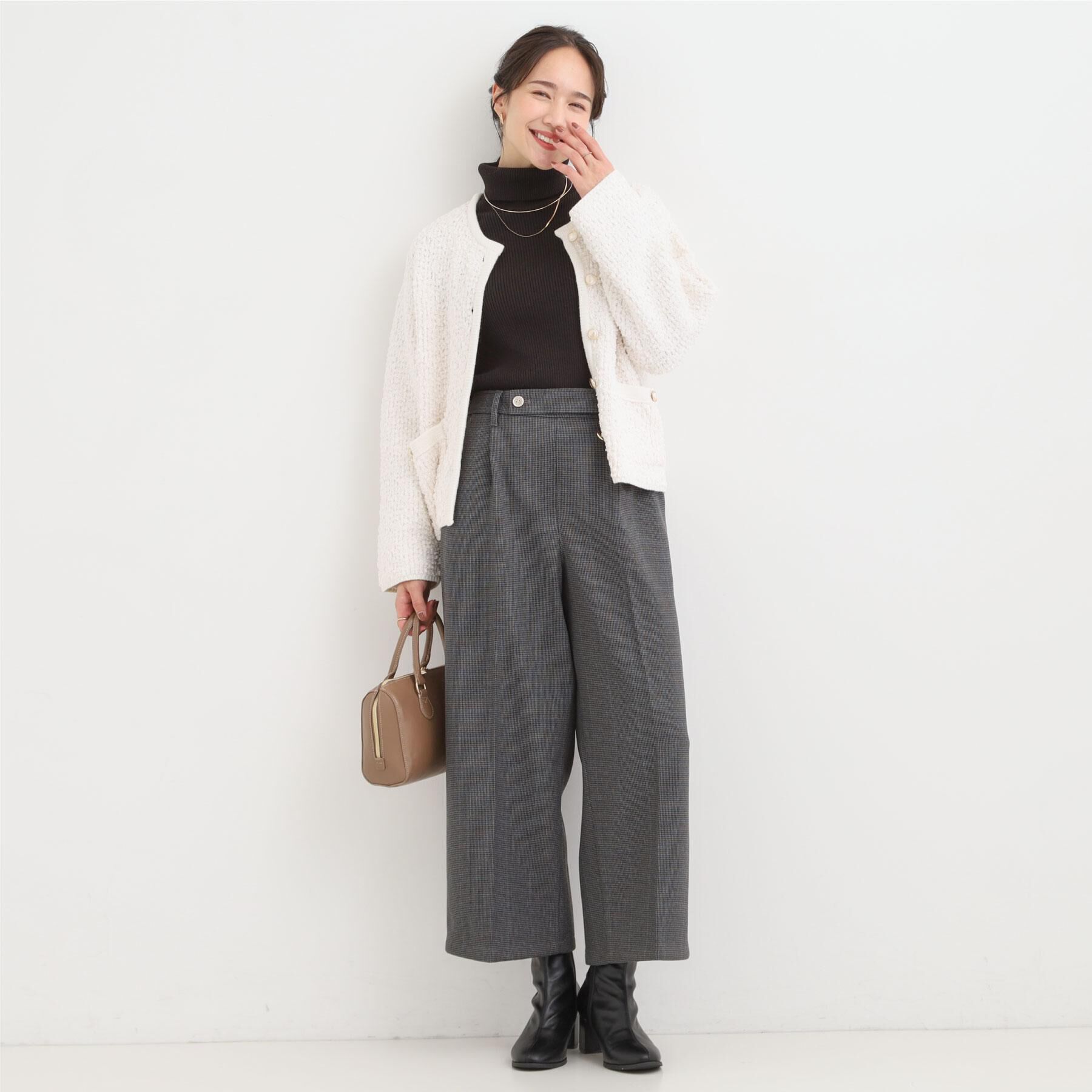 SHOO･LA･RUE「【着丈選べる】ウールフィールあったか裏起毛ワイドパンツ」|その他|