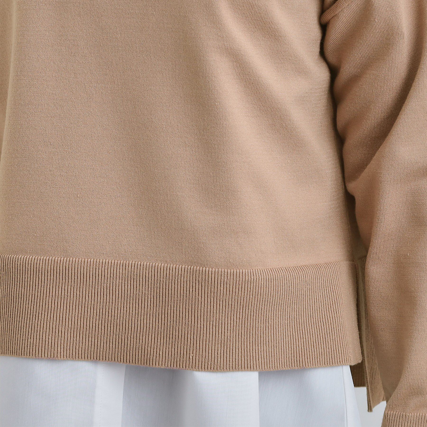 SHOO･LA･RUE「【2点セット/S-LL】時短で決まる もちもちハイネックニット+裾シャツインナー」|ニット・セーター|