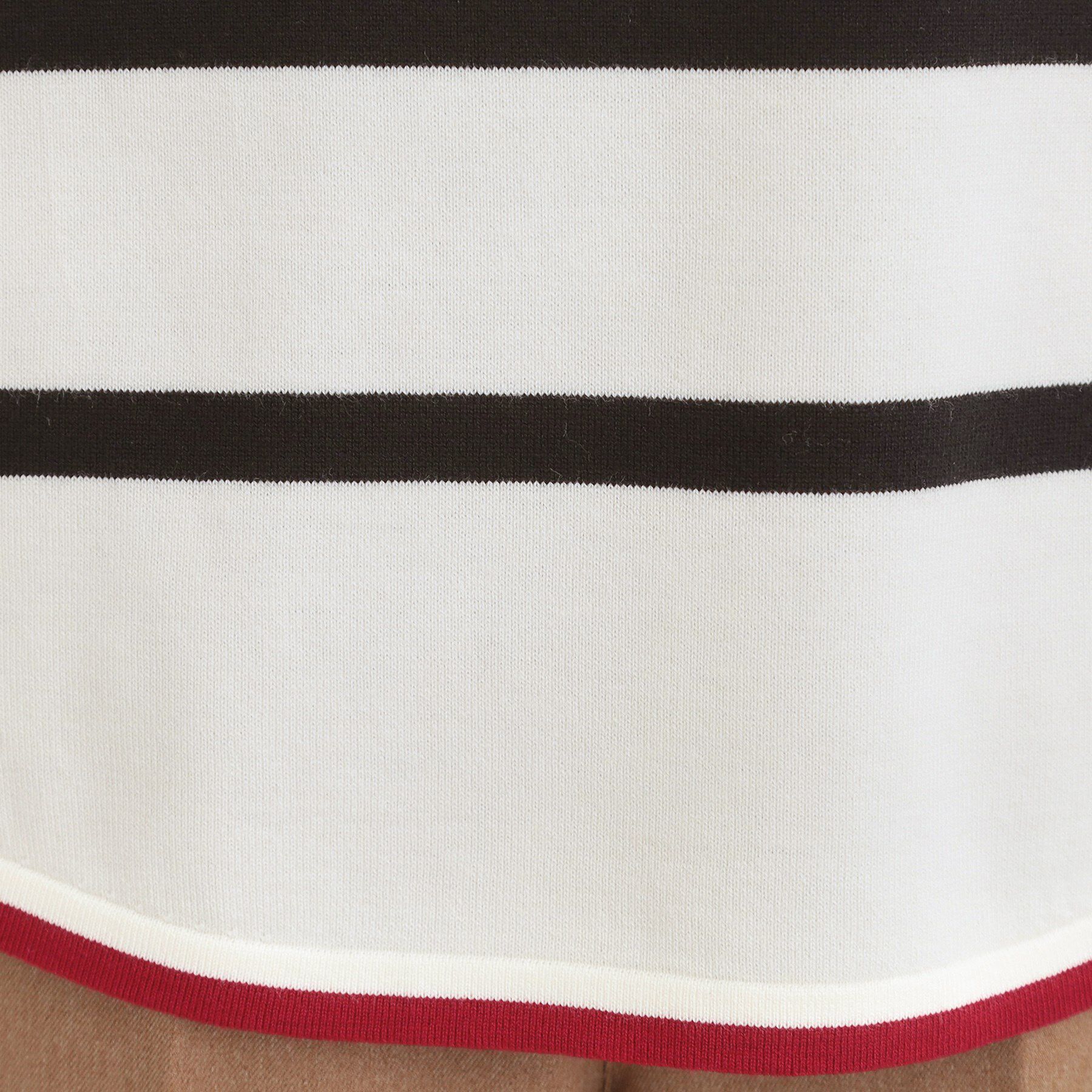 SHOO･LA･RUE「【洗濯機可/毛玉レス】春まで着られる 裾配色ボーダーニット」|ニット・セーター|