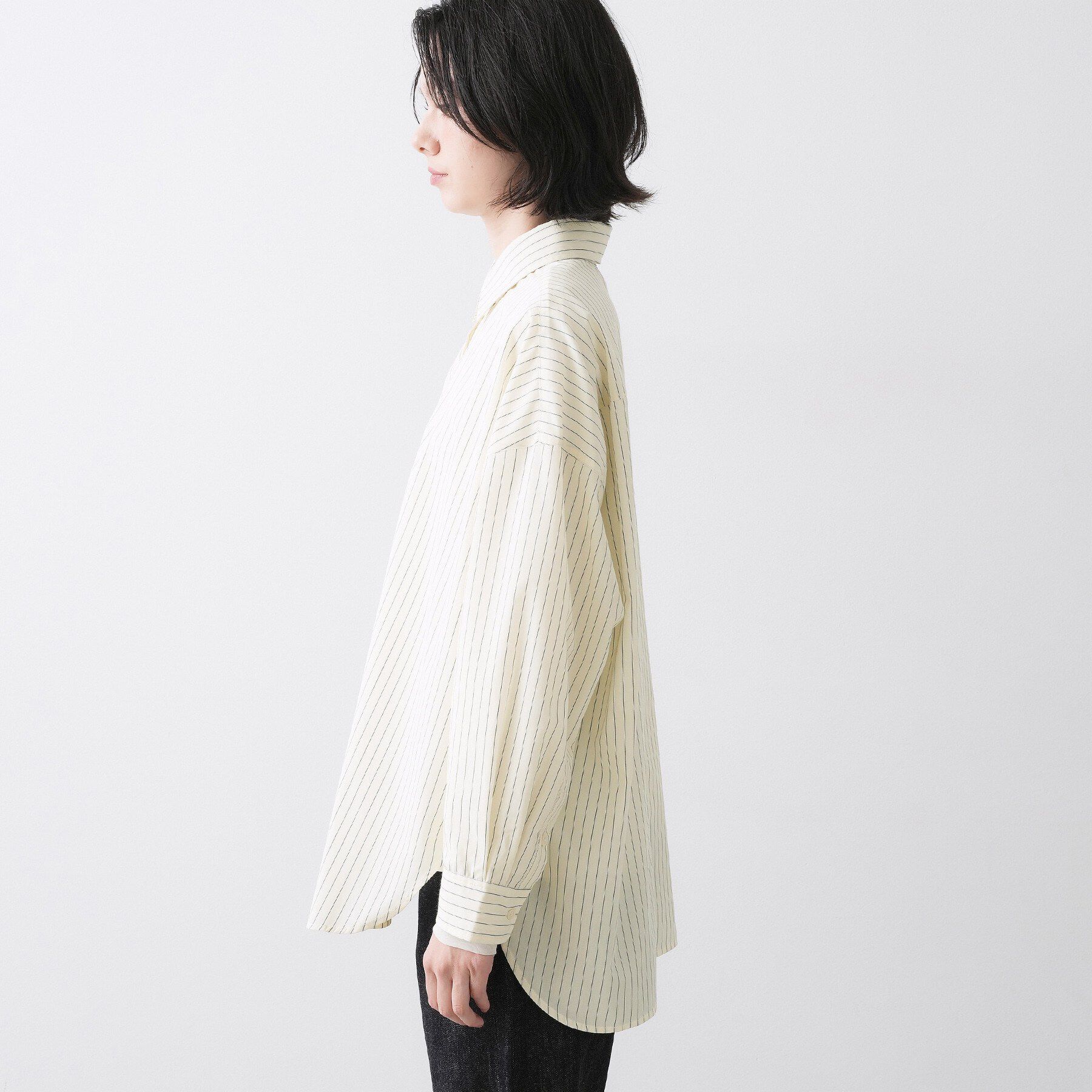 Dessin「【洗える】バックボタンオーバーシャツ」|シャツ・ブラウス|