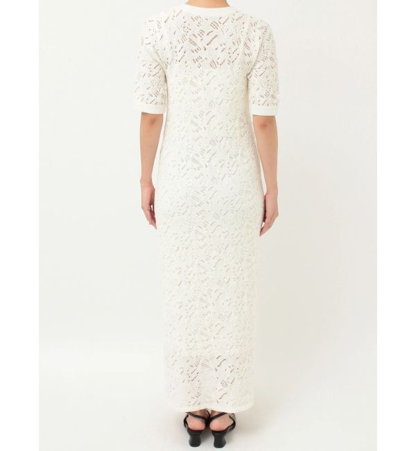 LAGUNAMOON「パターンニッティングフロントボタンワンピース」|ワンピース|