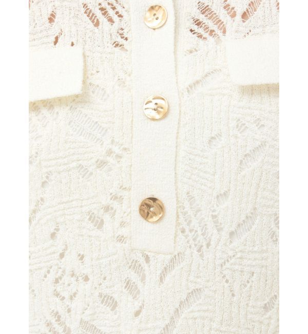 LAGUNAMOON「パターンニッティングフロントボタンワンピース」|ワンピース|