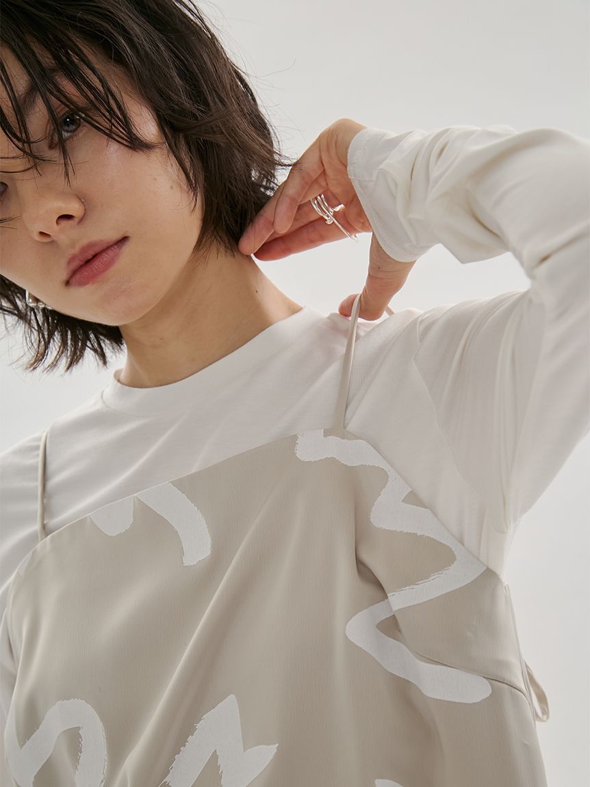 emmi atelier「サテンドロストキャミソール【セットアップ対応】」|キャミソール|