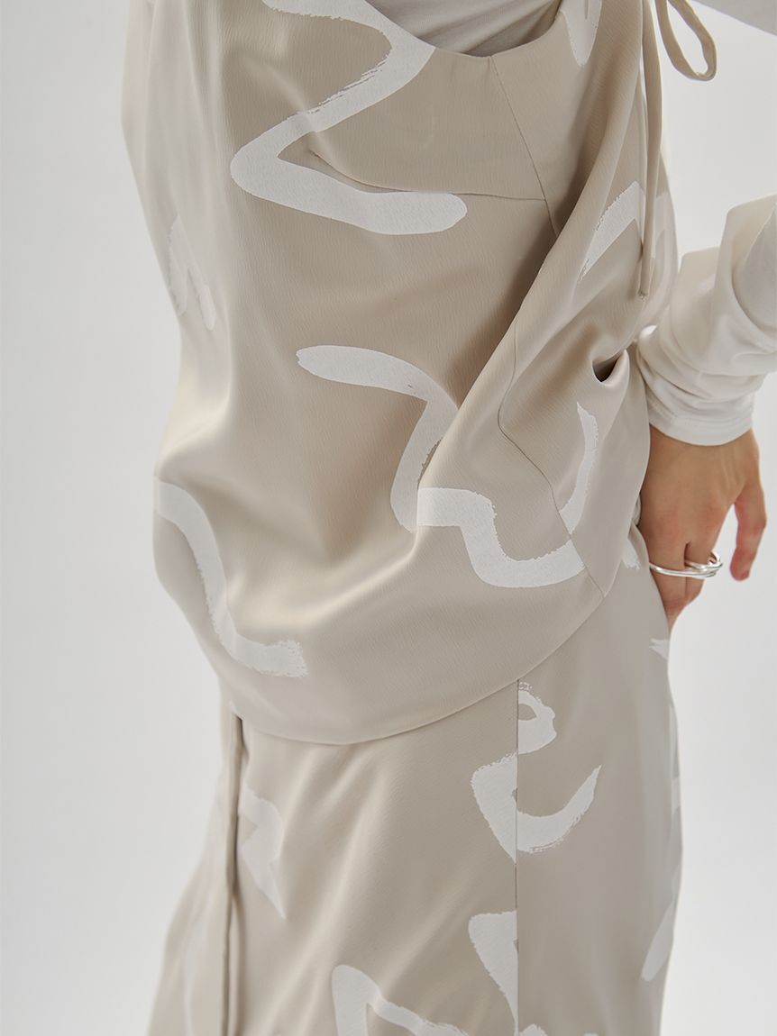 emmi atelier「サテンドロストキャミソール【セットアップ対応】」|キャミソール|