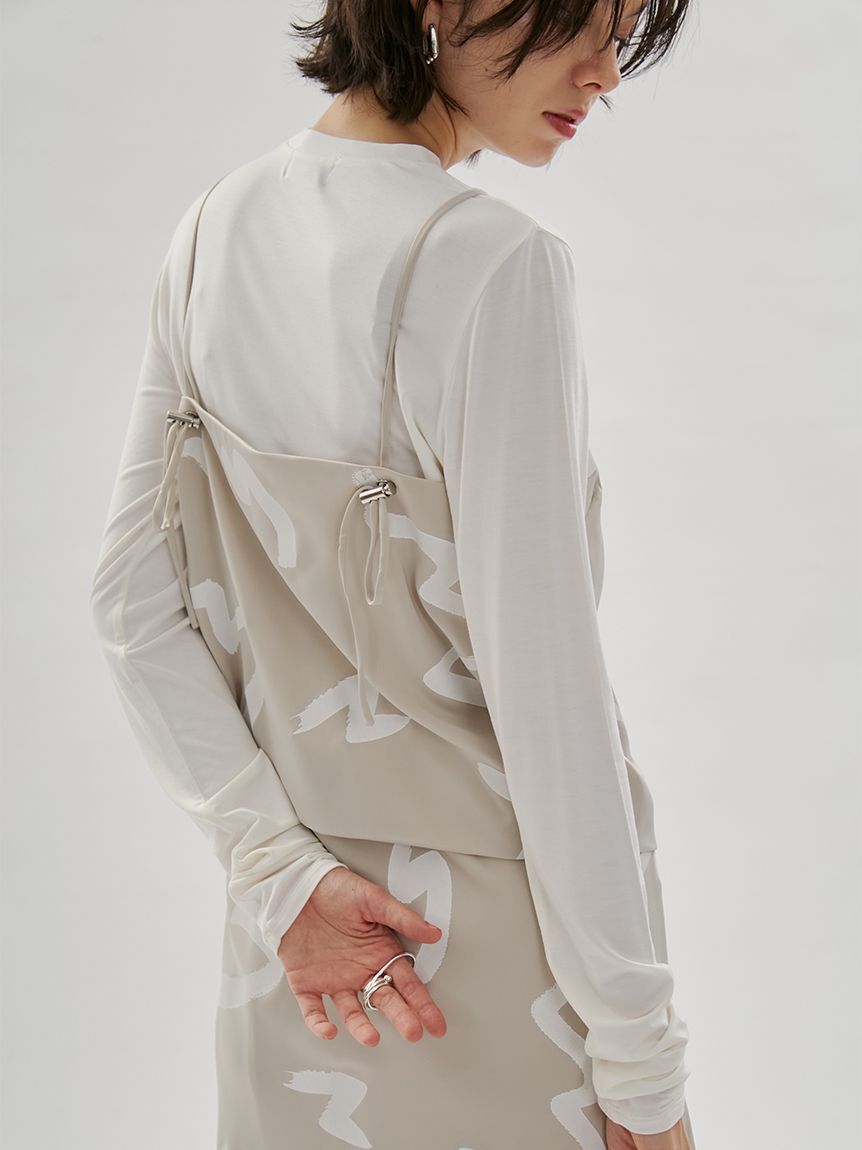 emmi atelier「サテンドロストキャミソール【セットアップ対応】」|キャミソール|