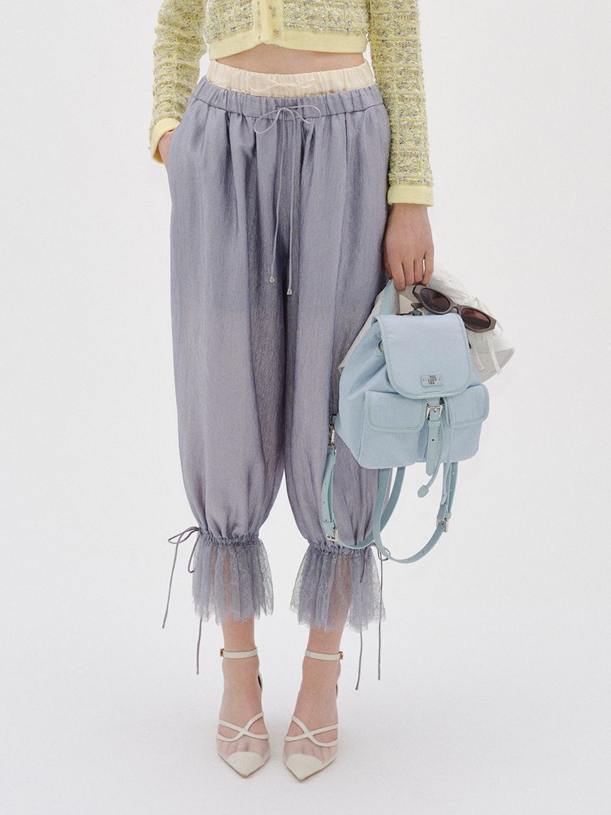 LILY BROWN「エアリーバルーンレースパンツ」|チノ|