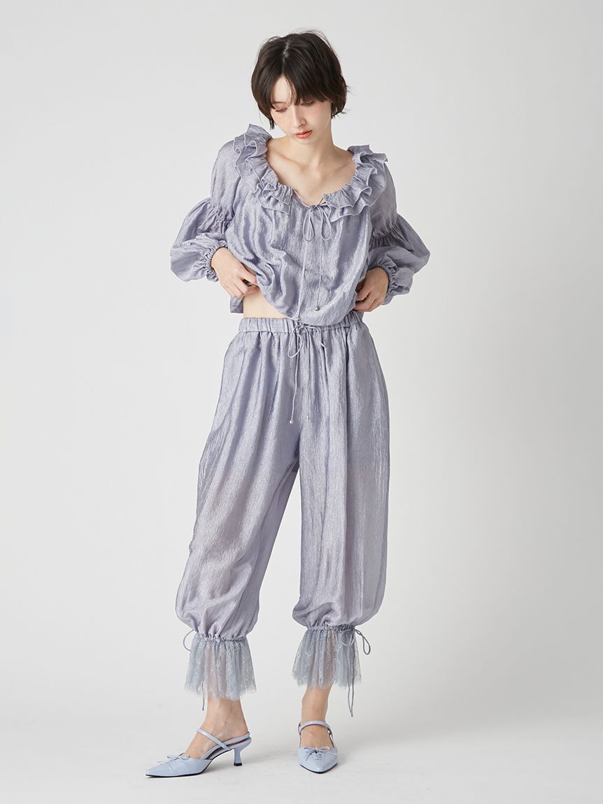 LILY BROWN「エアリーバルーンレースパンツ」|チノ|