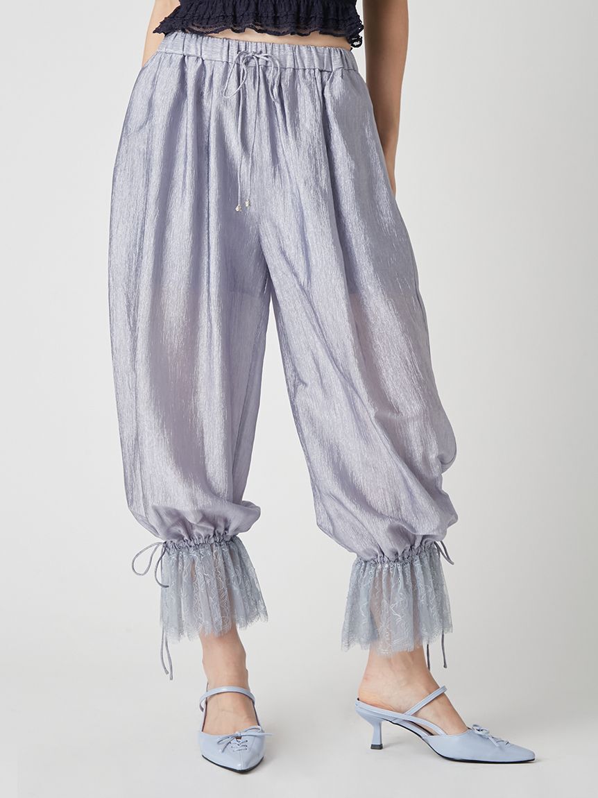 LILY BROWN「エアリーバルーンレースパンツ」|チノ|