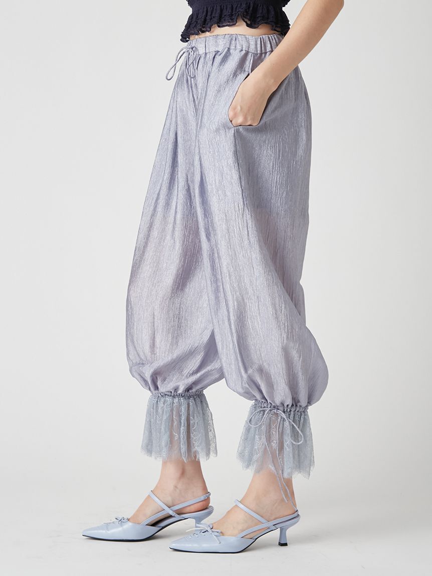 LILY BROWN「エアリーバルーンレースパンツ」|チノ|