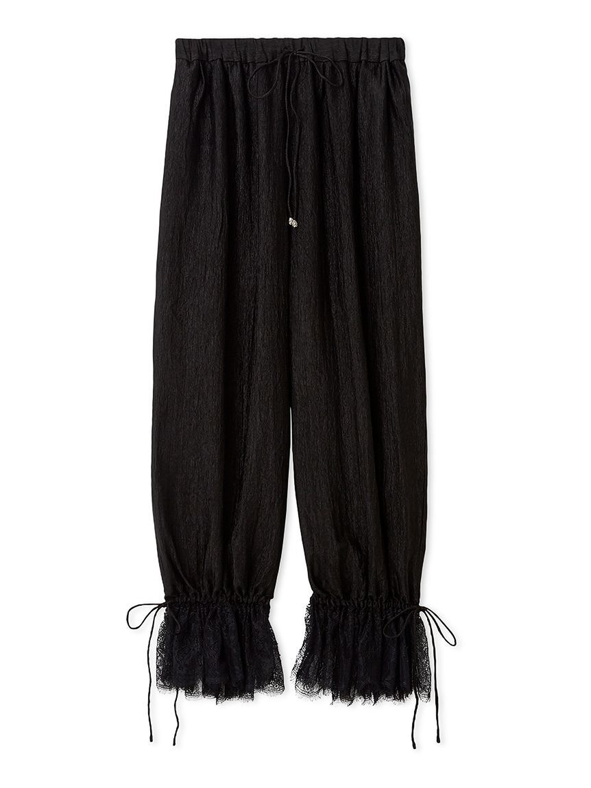 LILY BROWN「エアリーバルーンレースパンツ」|チノ|BLK