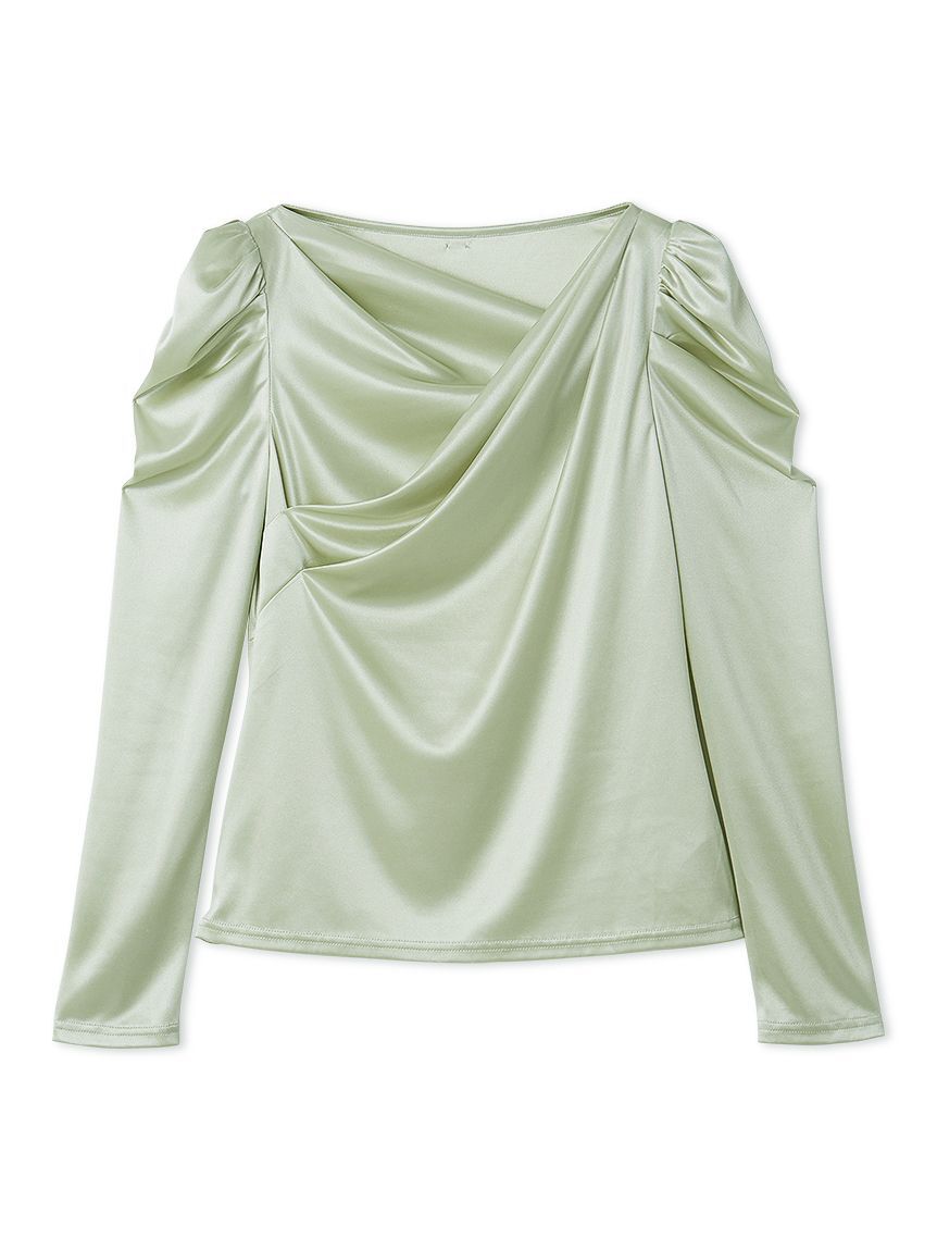 CELFORD「【洗える】カシュクールグロッシーカットトップス」|Tシャツ・カットソー|