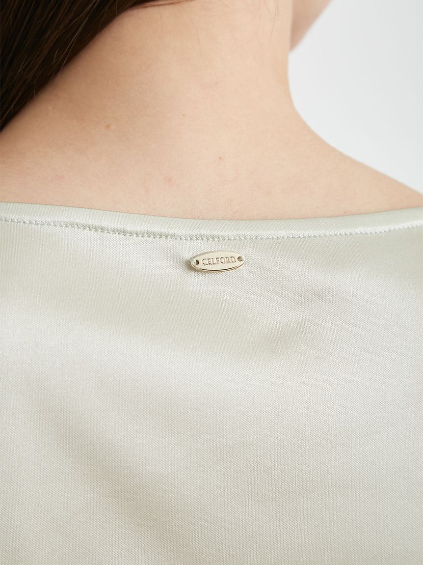 CELFORD「【洗える】カシュクールグロッシーカットトップス」|Tシャツ・カットソー|