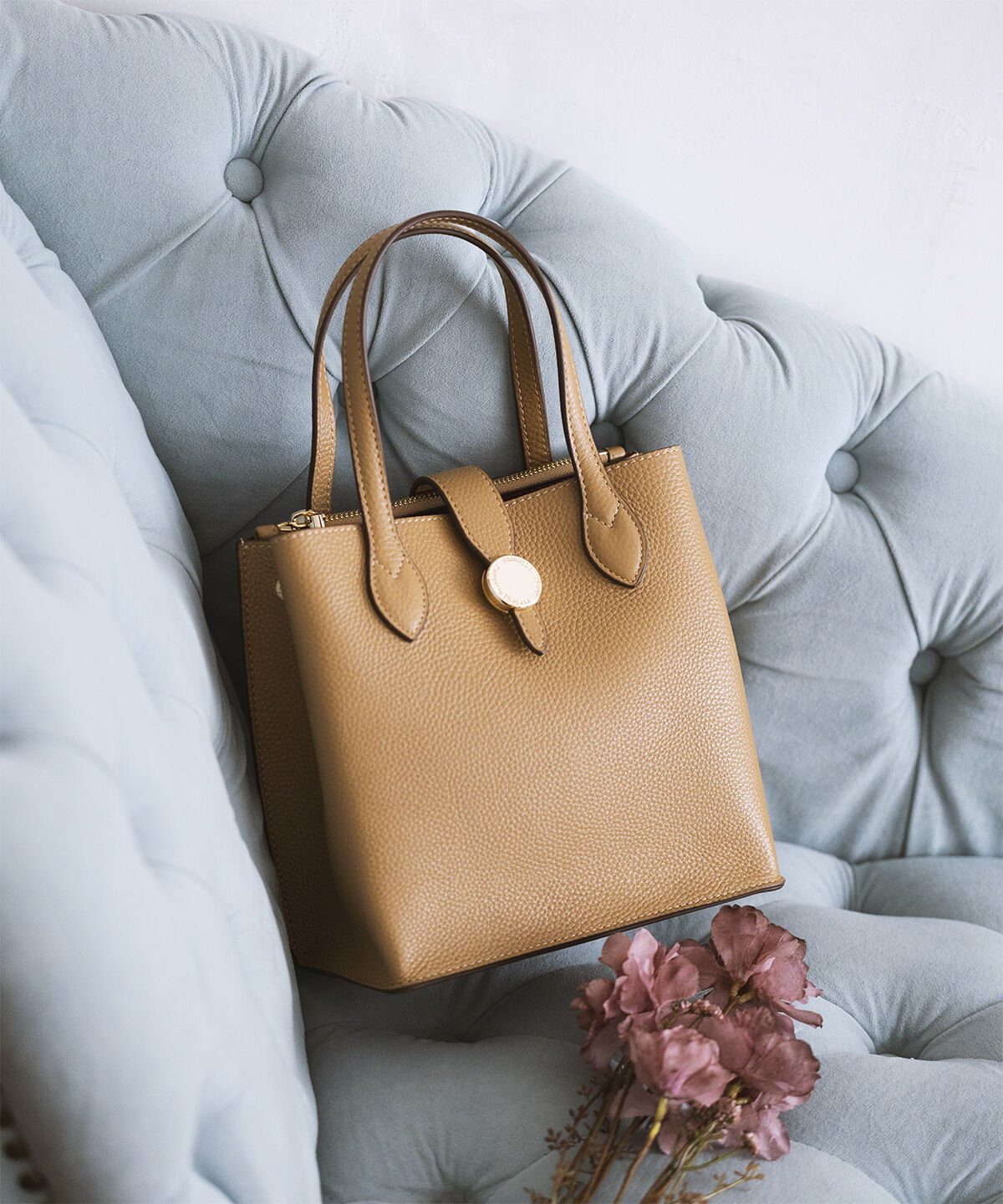 Samantha Thavasa「サークルモチーフスクエアレザートートバッグ 小サイズ」|トートバッグ|