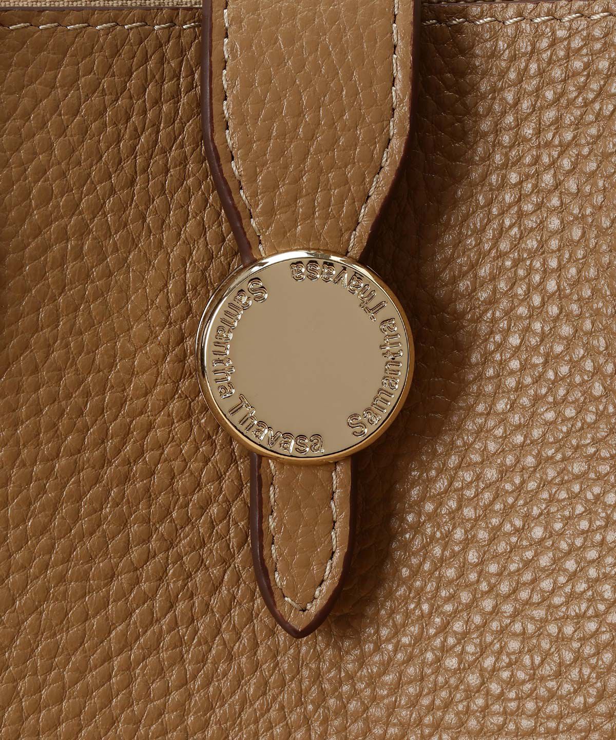 Samantha Thavasa「サークルモチーフスクエアレザートートバッグ 小サイズ」|トートバッグ|