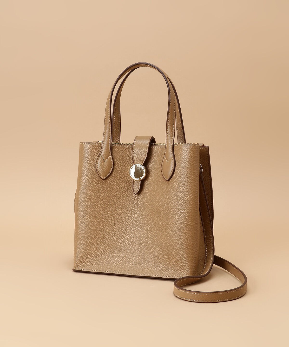 Samantha Thavasa「サークルモチーフスクエアレザートートバッグ 小サイズ」|トートバッグ|