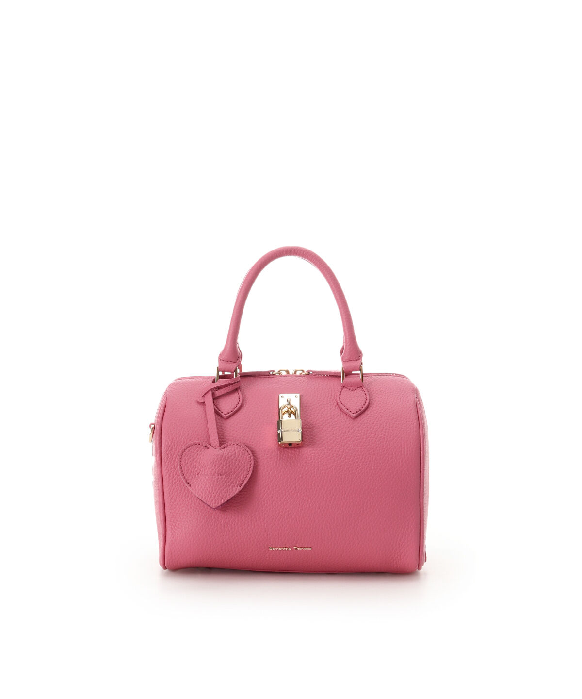 Samantha Thavasa「サマンサ レディ パドロック ボストンバッグ」|ハンドバッグ|ピンク